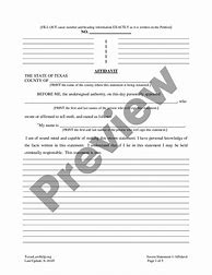 Image result for Blank Affidavit Forms for Texas