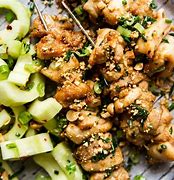 Image result for Chicken Skewers with Peanut Sauce