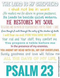 Image result for Printable Psalm 23