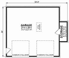 Image result for Basic 2 Car Garage Plans