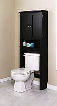 Image result for Black Over the Toilet Storage Cabinet