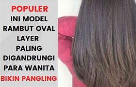 Image result for Model Rambut Oval