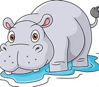 Image result for Cartoon Hippo Out of Water