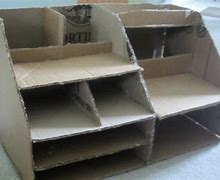 Image result for DIY Cardboard Desk Organizer