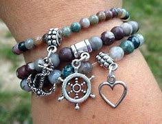 Image result for Stretch Bracelets with Personalized Charms