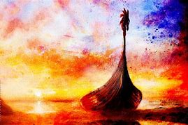 Image result for Viking Boat Art