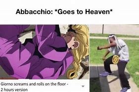 Image result for Abbacchio Memes