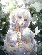 Image result for Aesthetic Anime Girl with White Hair