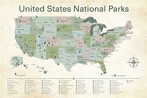 Image result for Map of Us National Park Units