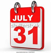 Image result for July 31 Calendar