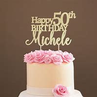 Image result for 50th Birthday Fondant Cupcake Topper