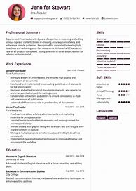 Image result for Proofreader CV