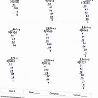 Image result for Long Division Worksheets with Answer Key