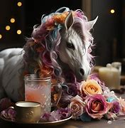 Image result for Horse with Flowers in Mane