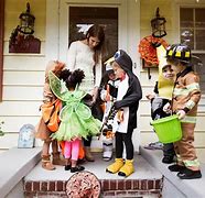 Image result for People Trick or Treating