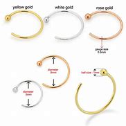 Image result for Nose Ring Hoop Sizes