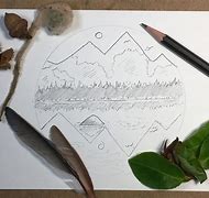 Image result for How to Draw a Mountain Scene