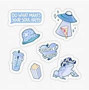 Image result for Aesthetic Blue and White Stickers Word