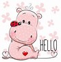 Image result for Vector Illustration Cartoon Hippo