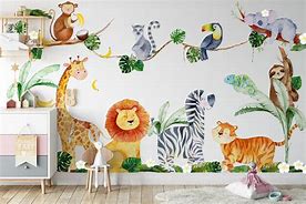 Image result for Jungle Animals Wall Decals