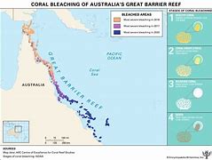 Image result for Great Barrier Reef Australia Map Bleaching