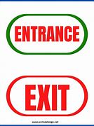 Image result for Door Entrance and Exit Signs