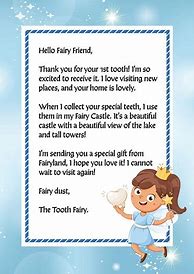 Image result for Tooth Fairy Letter to Boy Printable