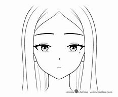 Image result for Anime Girl Face Sketch Template