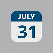 Image result for July 31 Calendar