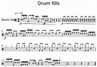 Image result for Drum Fills Sheet Music