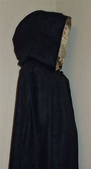 Image result for Lady in White and Gold Hooded Cloak