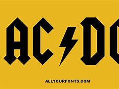 Image result for AC/DC Logo Font