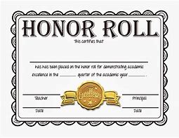 Image result for Honor Roll Award Certificate Template