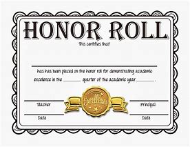 Image result for Honor Roll Paper