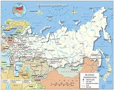 Image result for Map of Russia and Bordering Countries