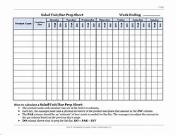 Image result for Daily Prep Sheet Template