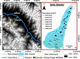 Image result for Glacier Map of Ladakh