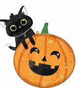 Image result for Hallowen Cat Pumpkin