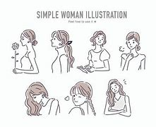 Image result for Girl Simple Line Art Drawing