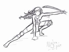 Image result for Ninja Poses Drawing