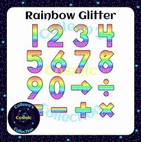 Image result for Glitter Numbers Clip Art