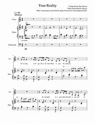 Image result for Your Reality On Tuba Sheet Music