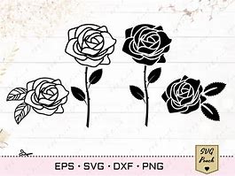 Image result for Silhouette Rose Flower SVG