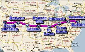 Image result for Interstate 70 Map