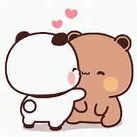 Image result for Panda Hug Cartoon