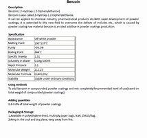 Image result for Benzoin Density