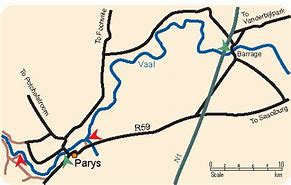 Image result for Parys Vaal River Map