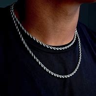 Image result for 750 White Gold Necklace Rope