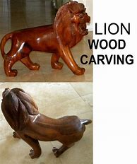 Image result for Lion Wood Art