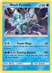 Image result for Black Kyurem Pokemon and Pikachu Card